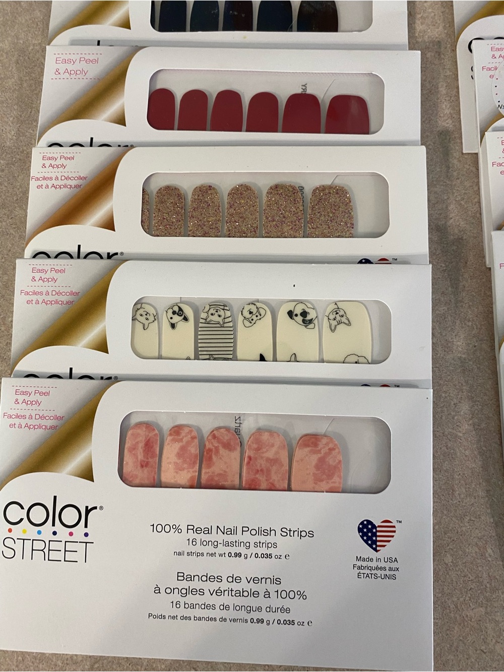 Lot of 10 Color Street Real Nail Polish Strips Assorted New Solid Glitter - Picture 3 of 5